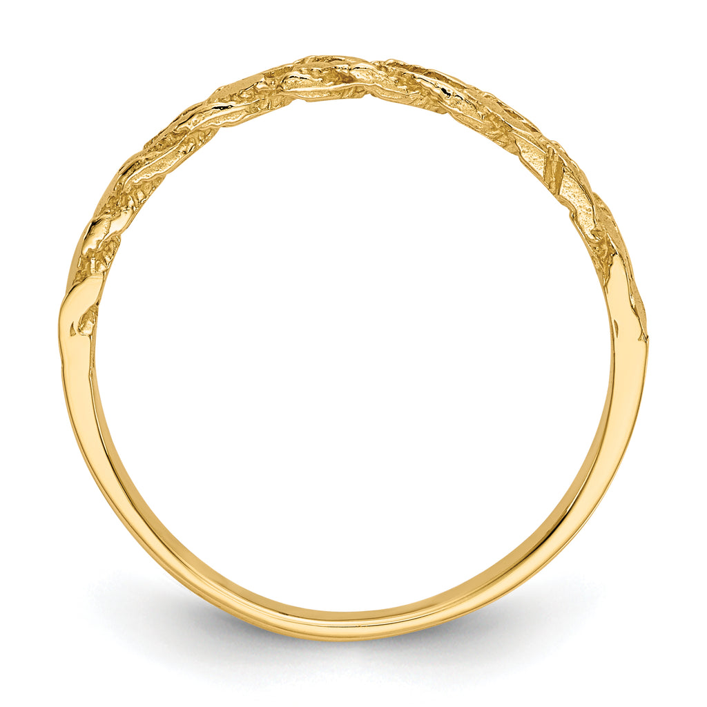 Diamond-Cut Rope Wedding Band in 14K Yellow Gold, 3mm