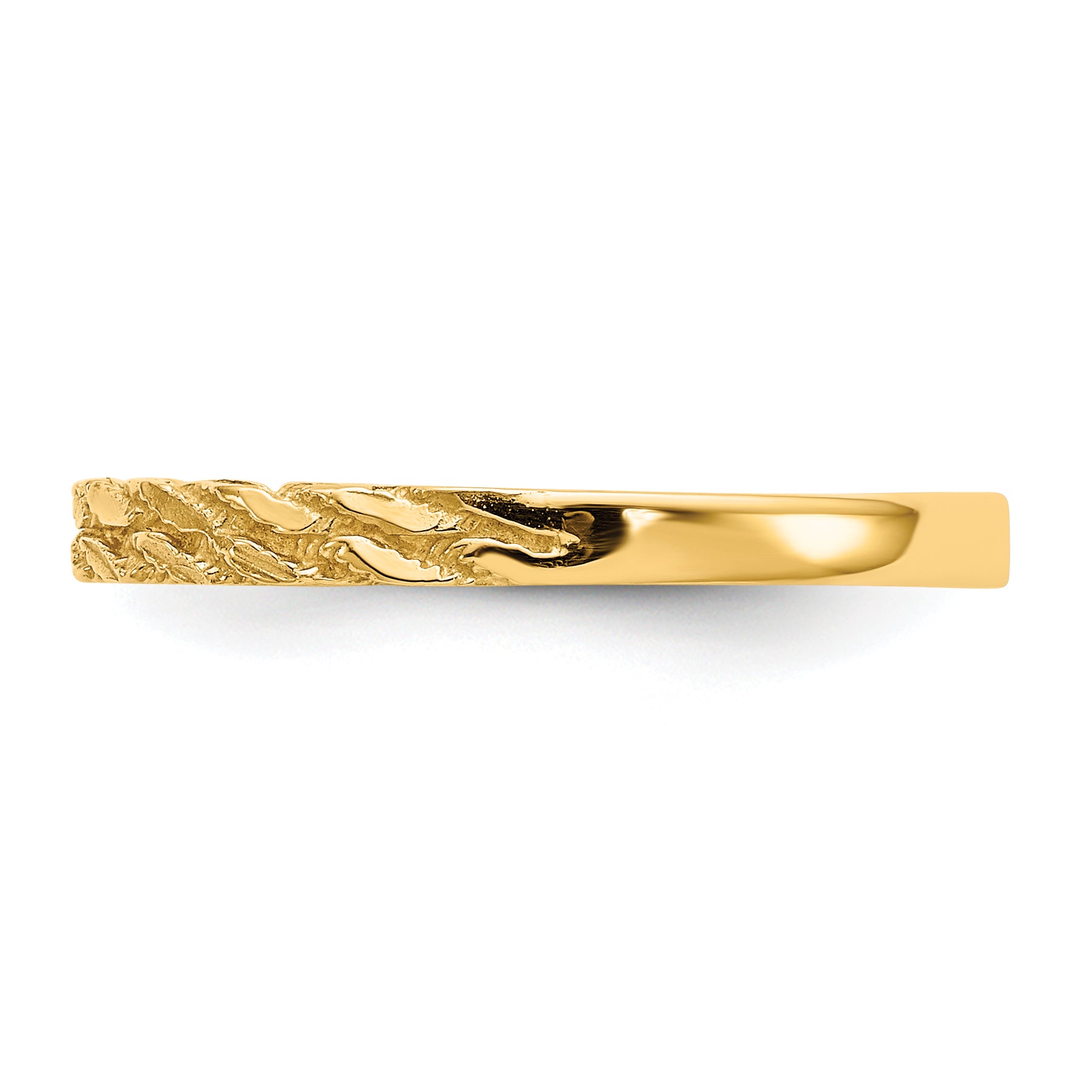 Diamond-Cut Rope Wedding Band in 14K Yellow Gold, 3mm