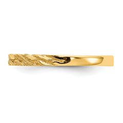 14k Diamond-cut Rope Ring