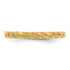 Diamond-Cut Rope Wedding Band in 14K Yellow Gold, 3mm