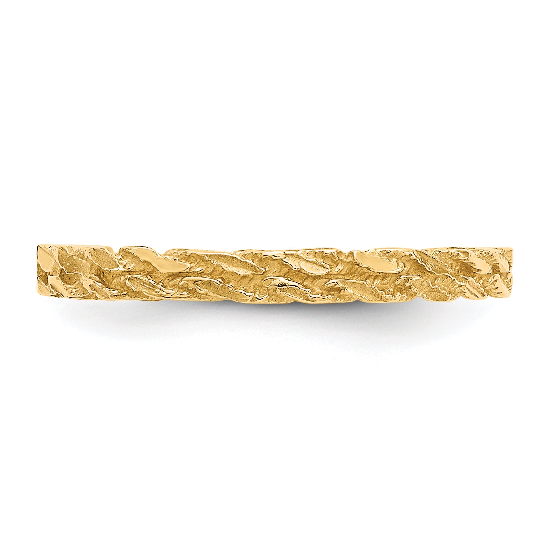 Diamond-Cut Rope Wedding Band in 14K Yellow Gold, 3mm