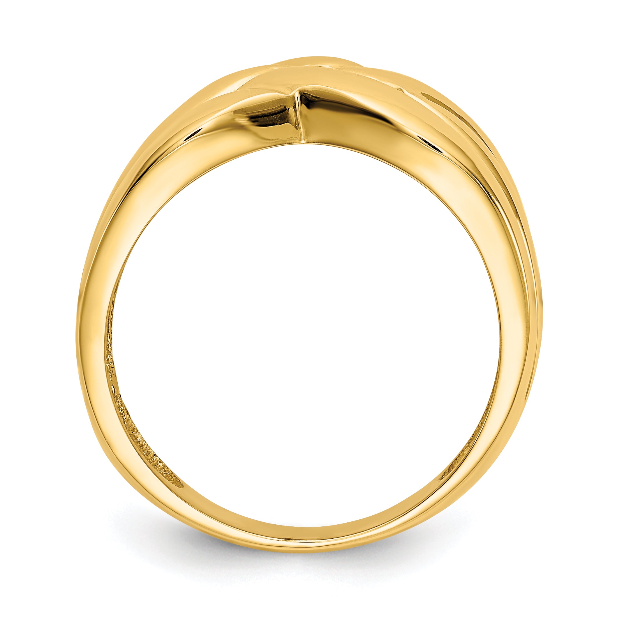 14k High Polished Woven Dome Ring Secondary image