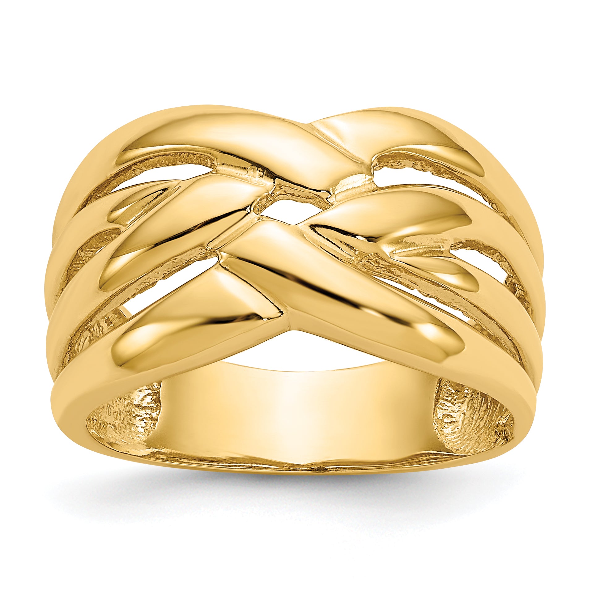 14k High Polished Woven Dome Ring Main image