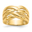 14k High Polished Woven Dome Ring