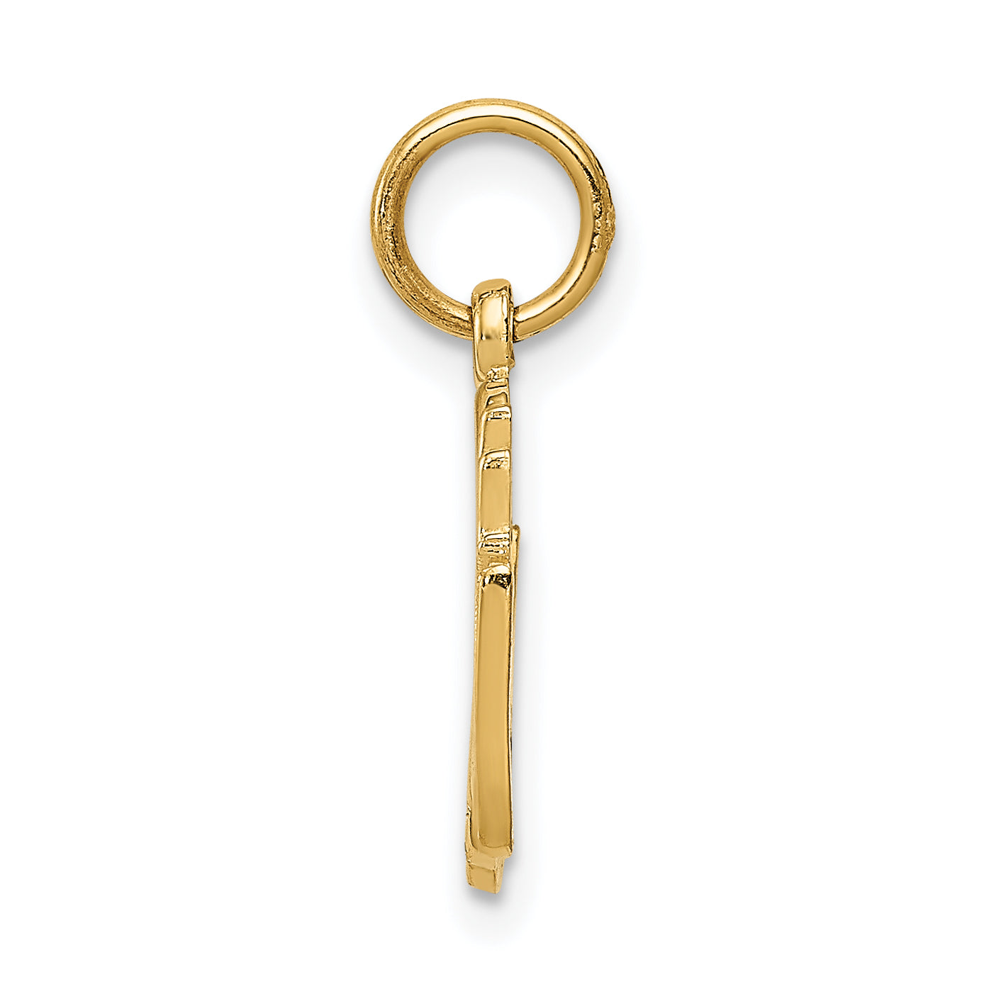 14K Gold 50th Anniversary Charm with Polished Finish and Textured Design Secondary image