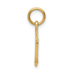 14K Gold 50th Anniversary Charm with Polished Finish and Textured Design