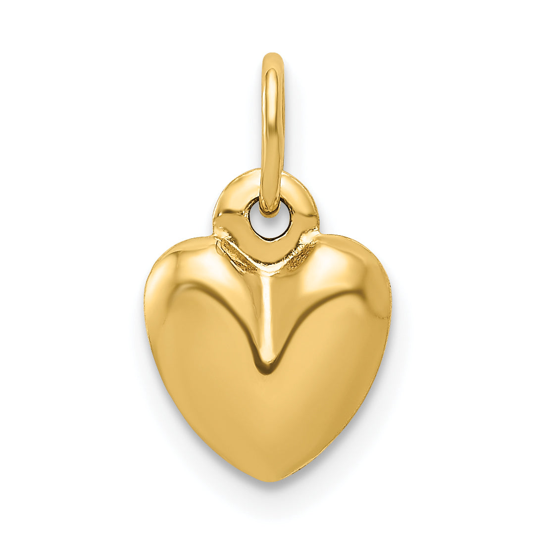 14K Polished 3-D Puffed Heart Charm Main image