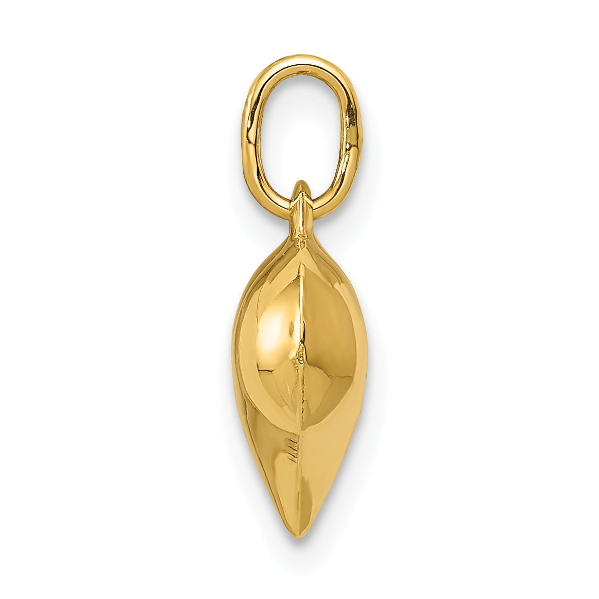 14K Gold Polished 3D Diamond-Cut Puffed Heart Charm  Elegant, Hollow Design Secondary image