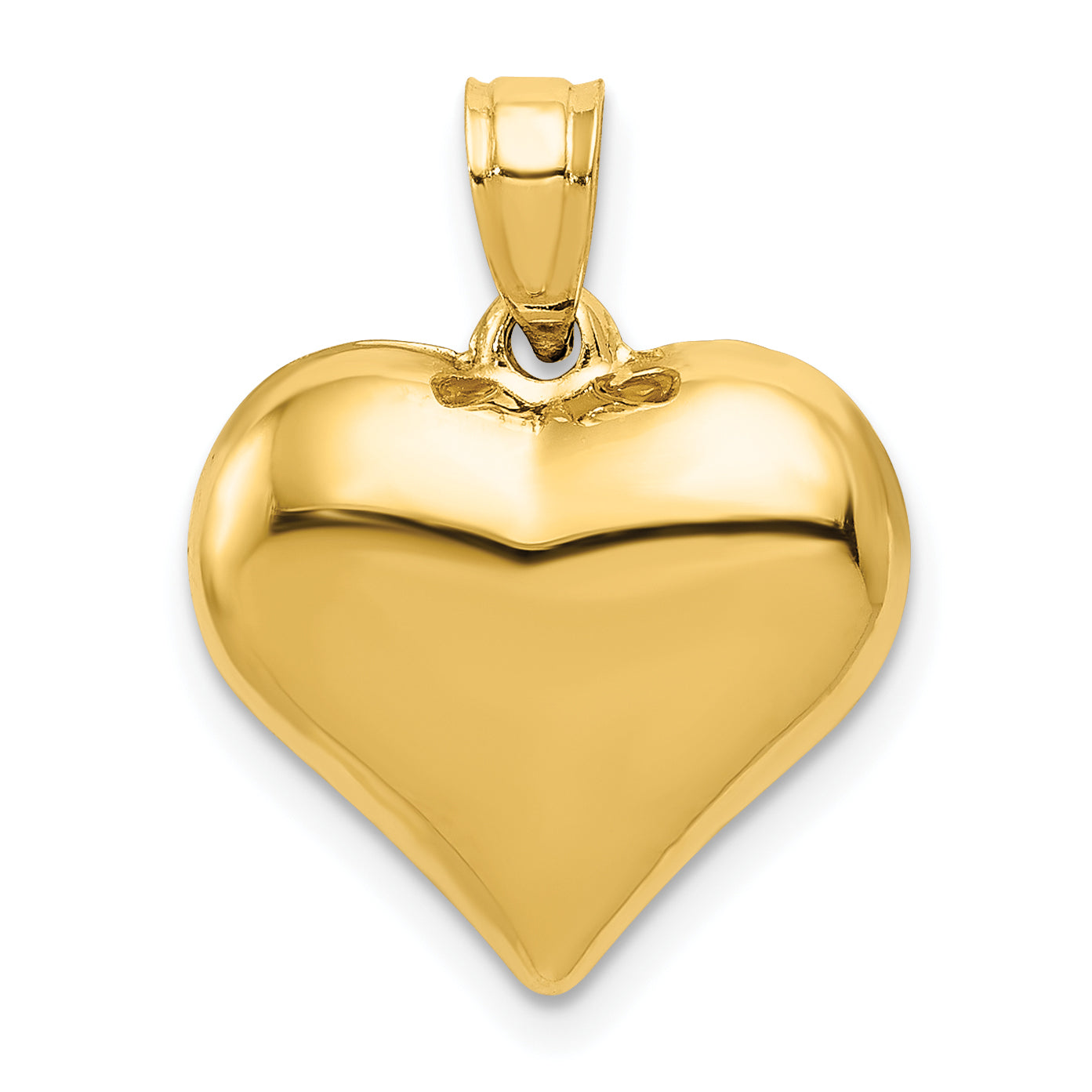 14K Polished 3-D Puffed Heart Pendant Main image