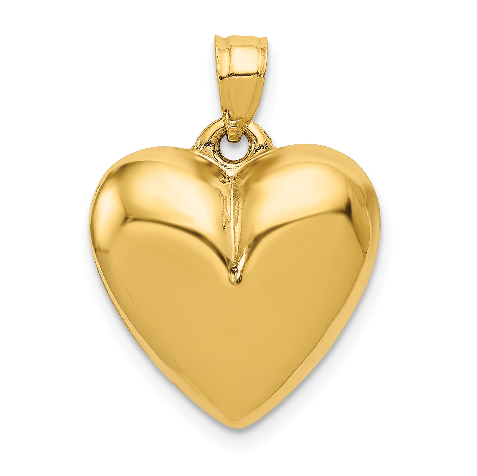 14K Polished 3-D Puffed Heart Pendant Main image