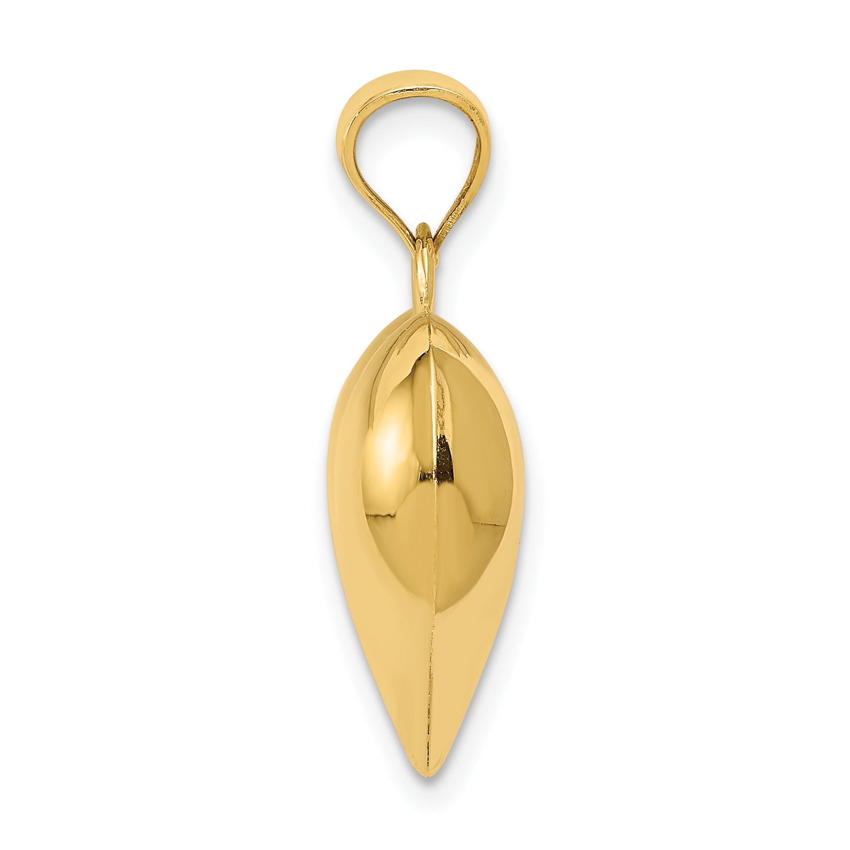 14K Gold 3D Polished Puffed Heart Pendant  Elegant Hollow Design Secondary image