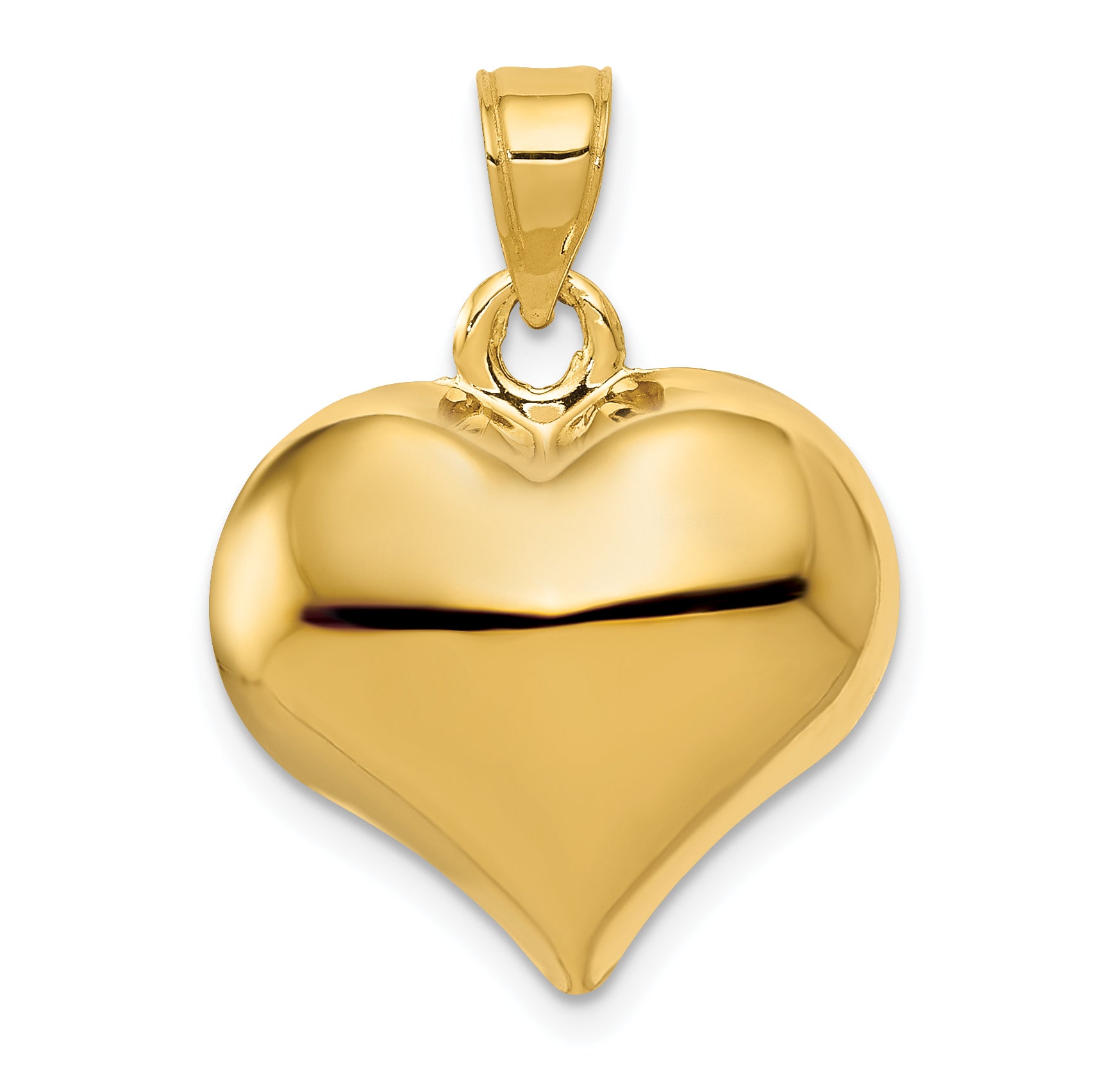 14K Polished 3-D Puffed Heart Pendant Main image