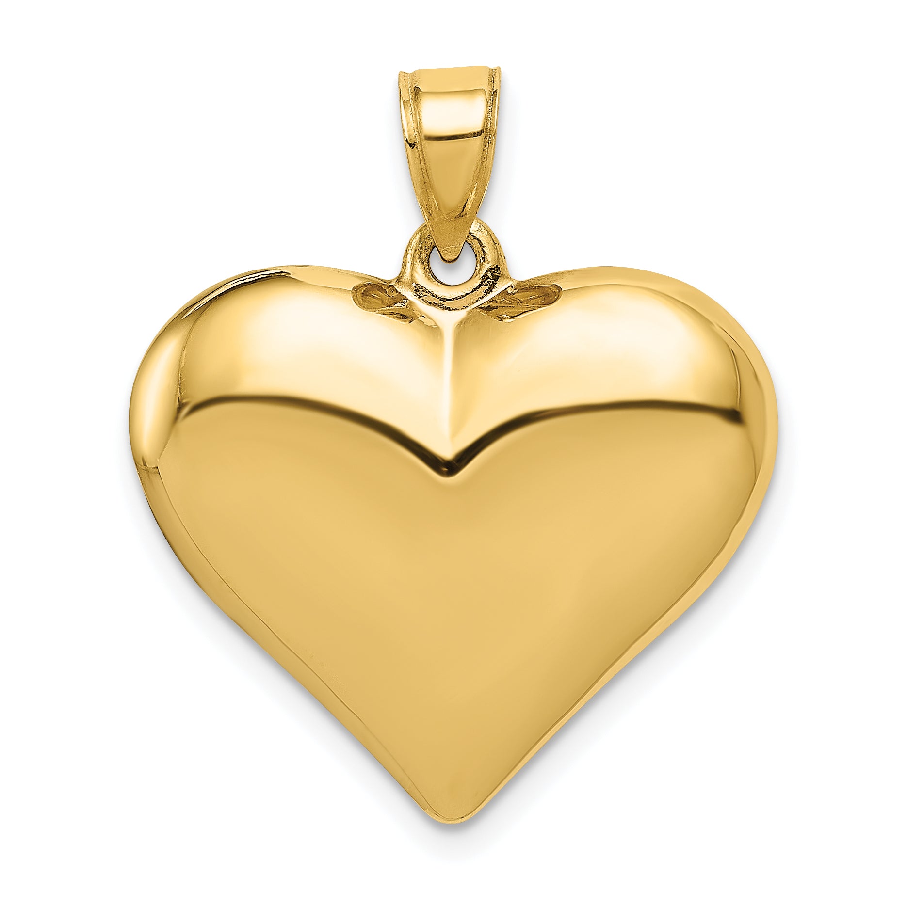 14K Polished 3-D Puffed Heart Pendant Main image