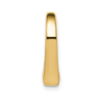 14K Gold Polished Heart Chain Slide Pendant with 3D Solid Design