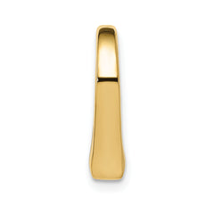14K Gold Polished Heart Chain Slide Pendant with 3D Solid Design