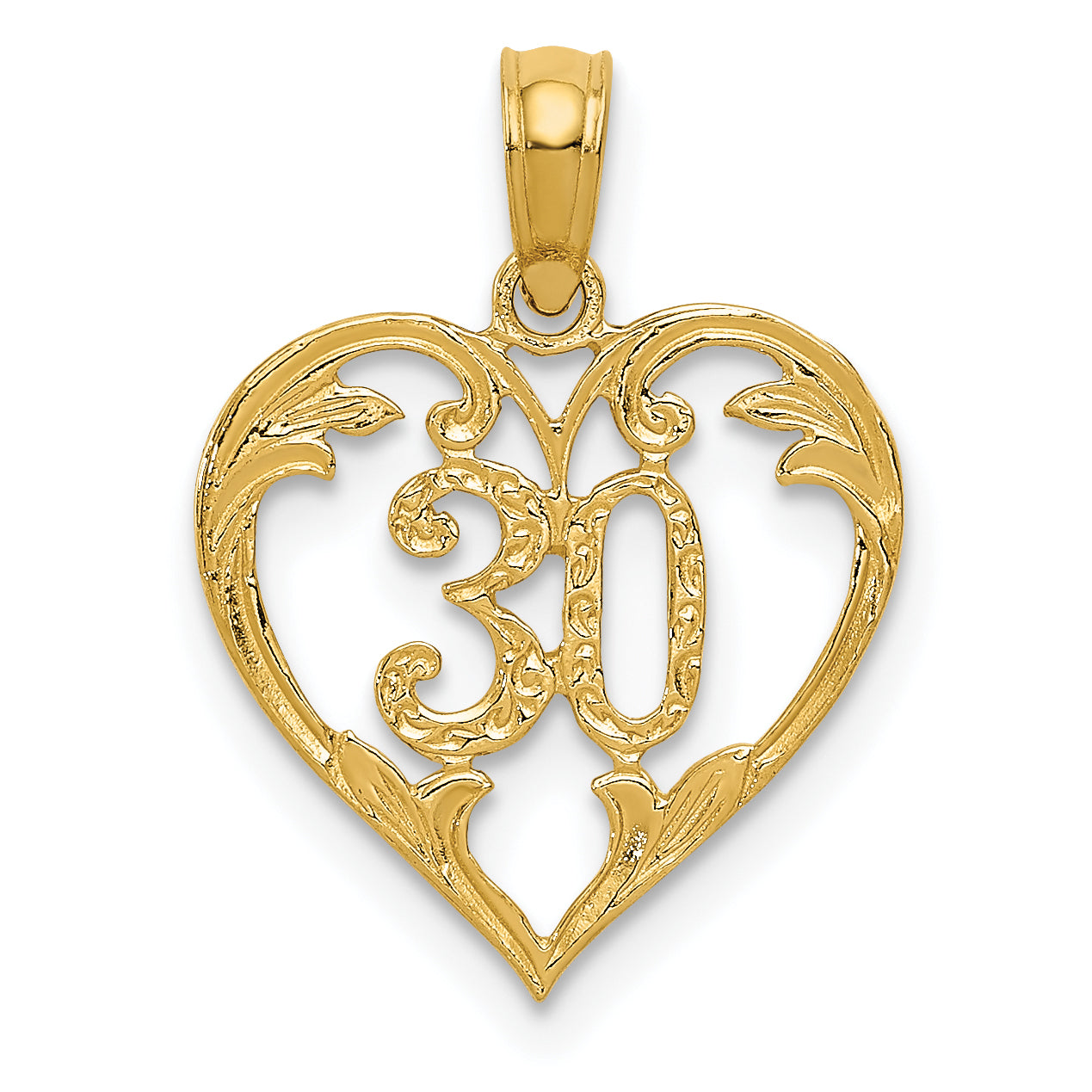 14k 30 in Heart Cut-out Pendant Main image