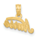 14K Gold Nurse Pendant with Polished Finish Solid and Casted Design