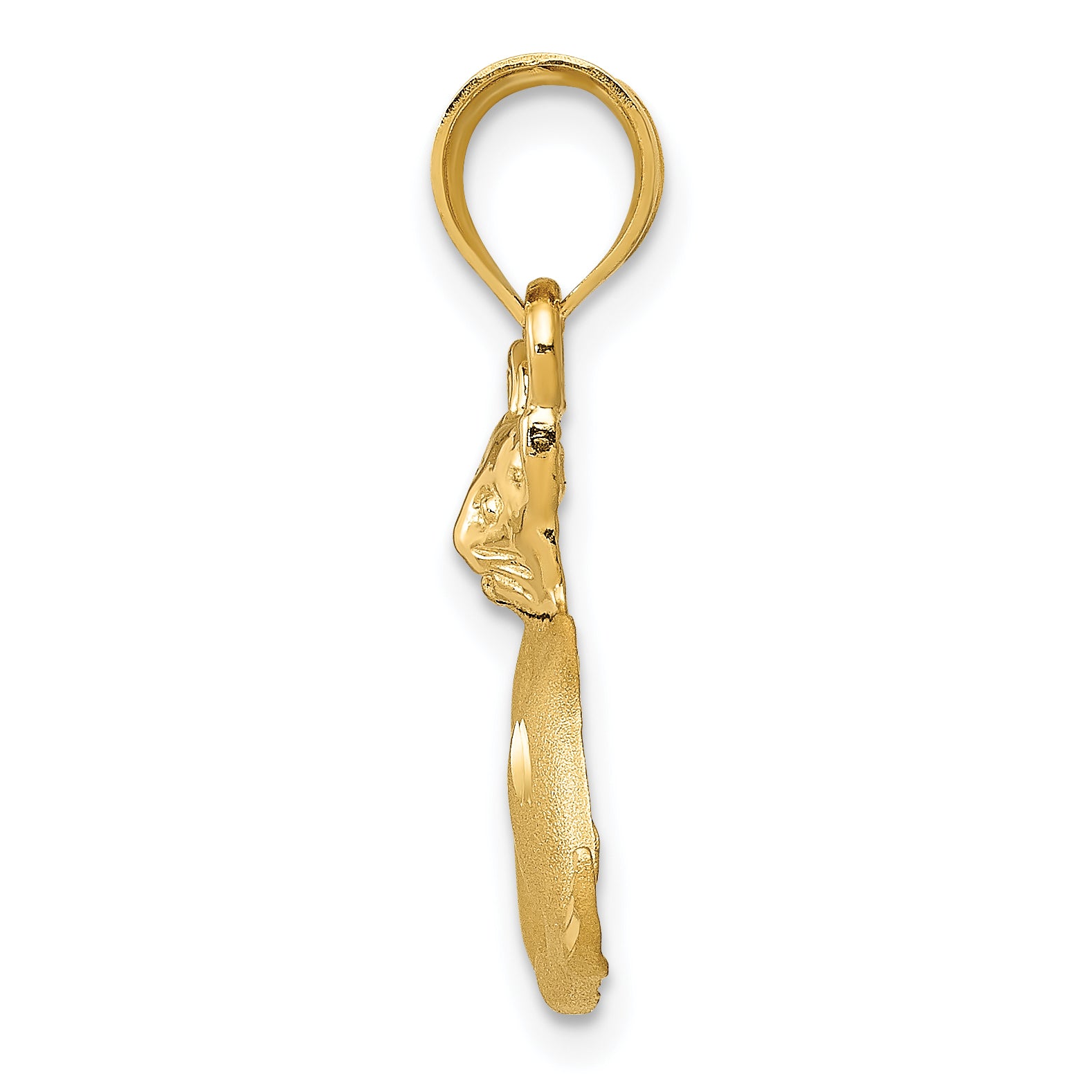 14K Gold Cat Charm Pendant  Solid, Casted Design, Elegant & Themed Secondary image