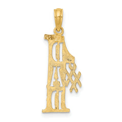 14k #1 DAD Cut-out Vertical Charm