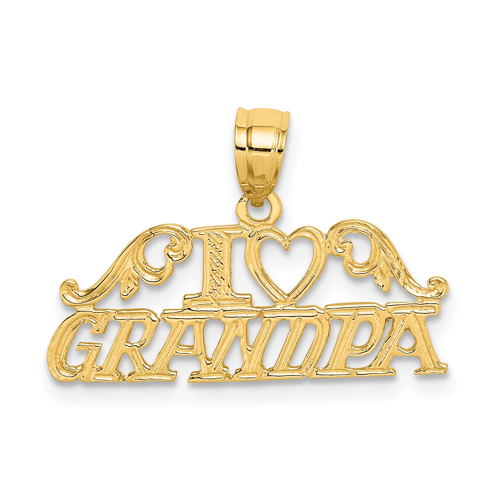 14k I HEART GRANDPA Charm Main image