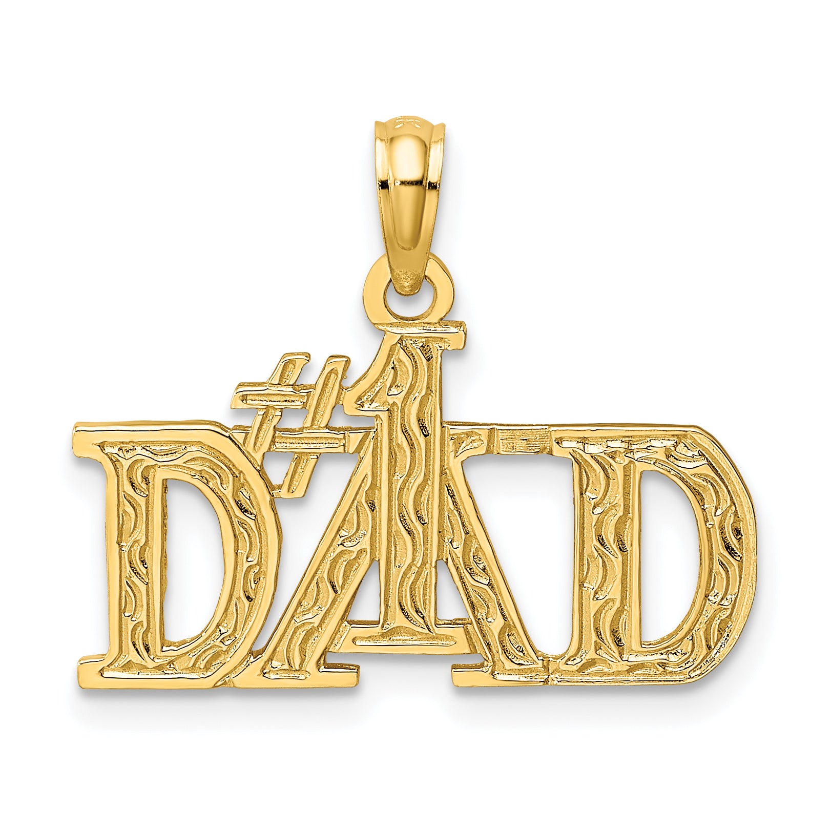 14k #1 DAD Charm Main image