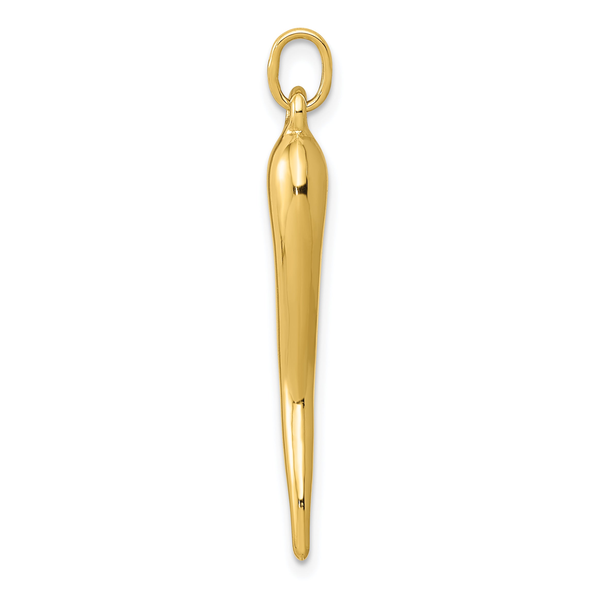 Italian Horn Charm in 14K Yellow Gold Secondary image