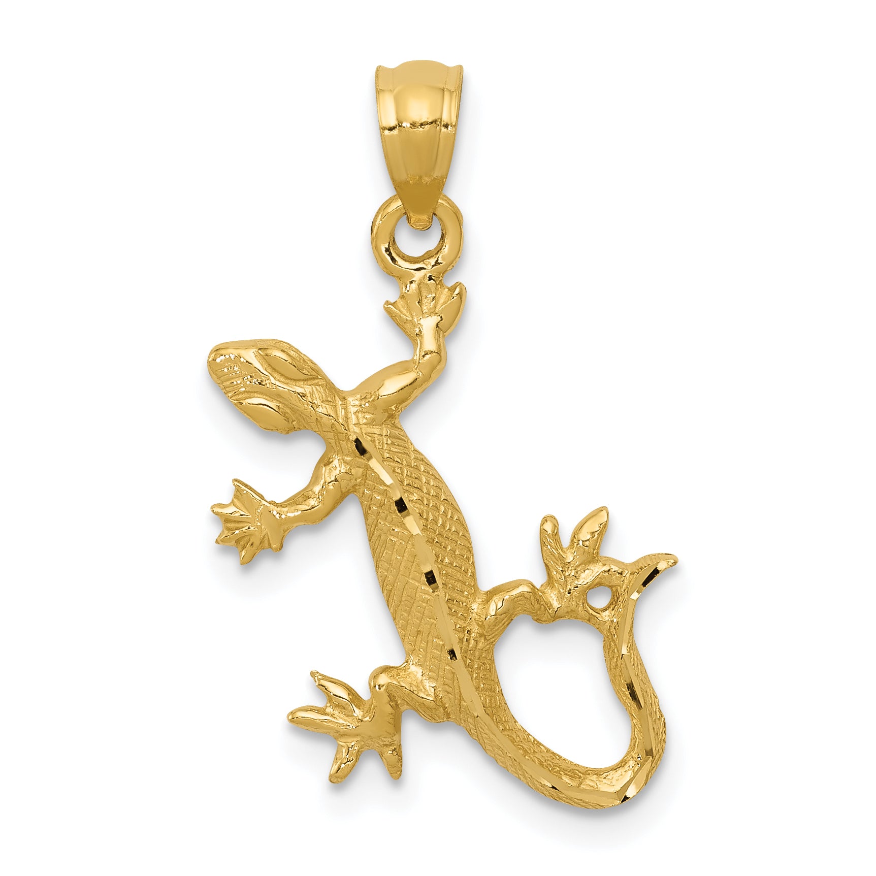 14k Diamond-Cut Lizard Pendant Main image