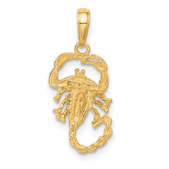 14K Gold Scorpion Charm for Men with Solid Cast Design