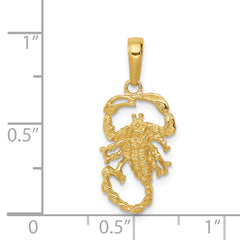 14K Gold Scorpion Charm for Men with Solid Cast Design