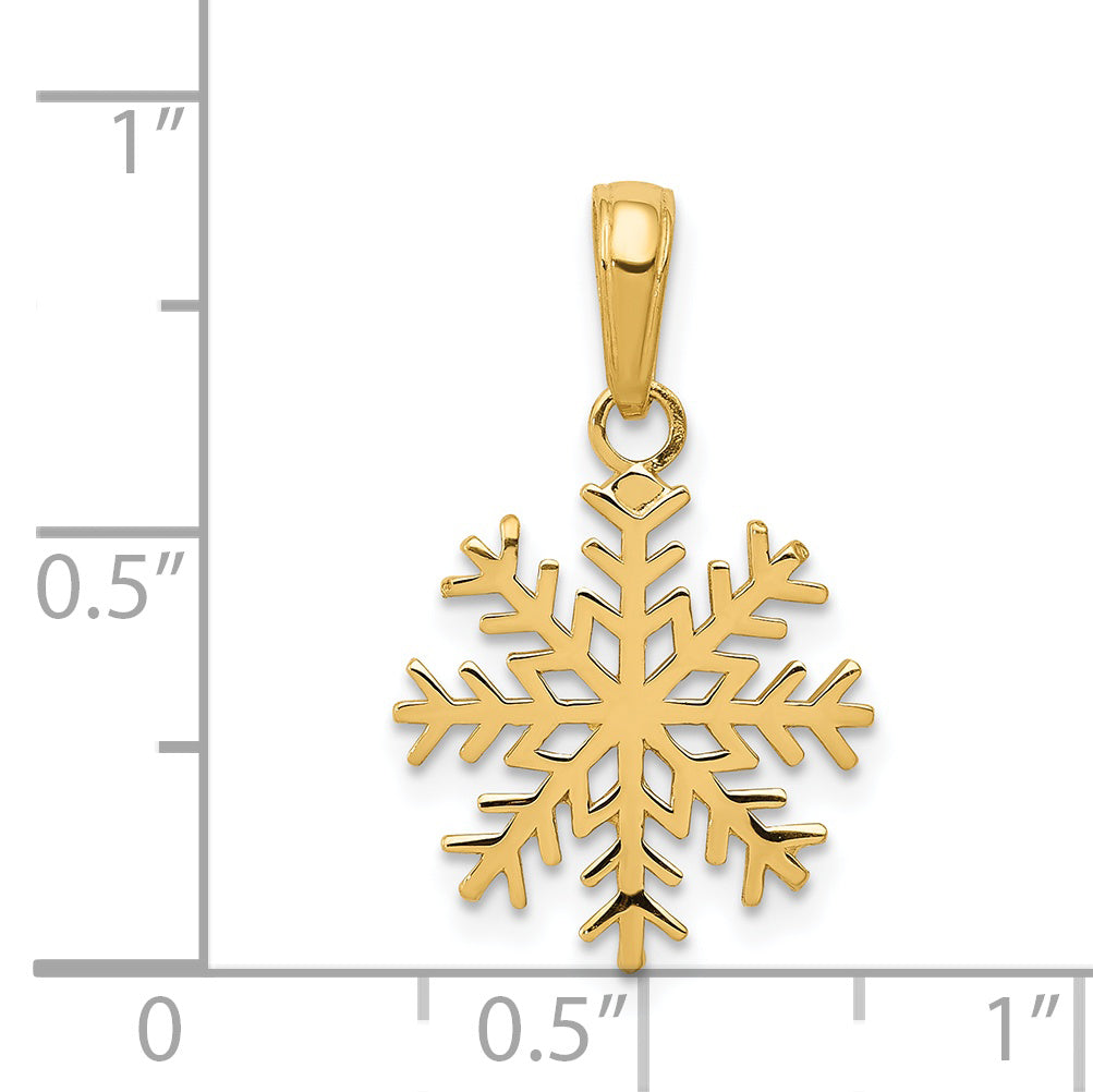14k Snowflake Pendant
