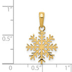 14k Snowflake Pendant