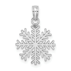 14k White Gold Snowflake Pendant