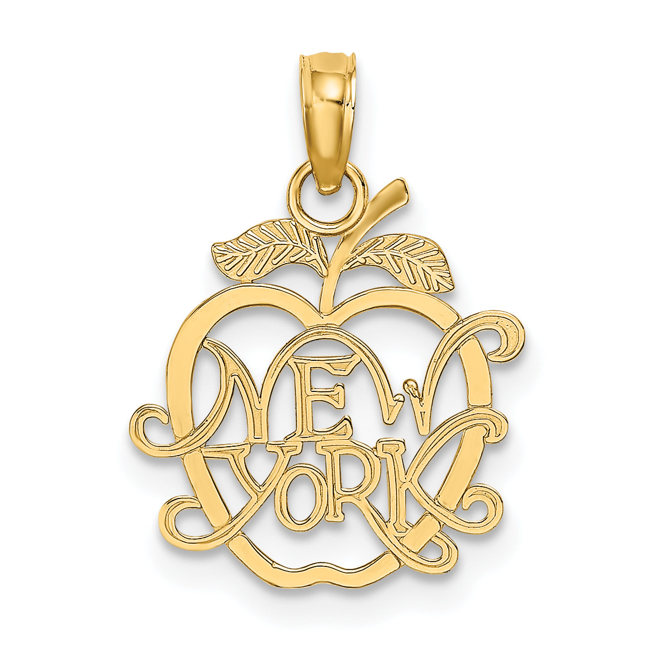 14k NEW YORK in Apple Cut-out Charm Main image