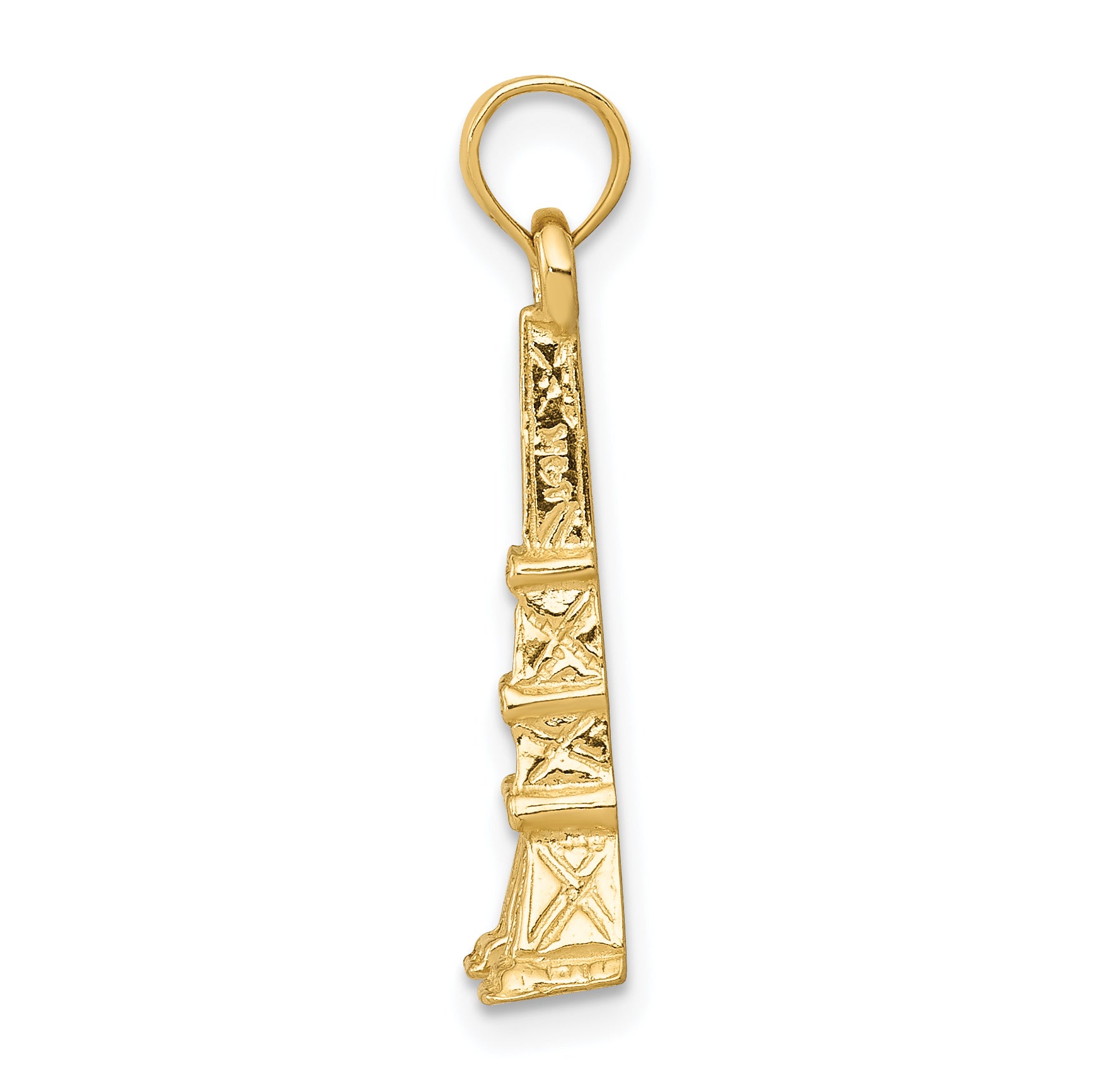 14K Gold Eiffel Tower Pendant  Solid Cast, Elegant Design, Gift-Ready Secondary image