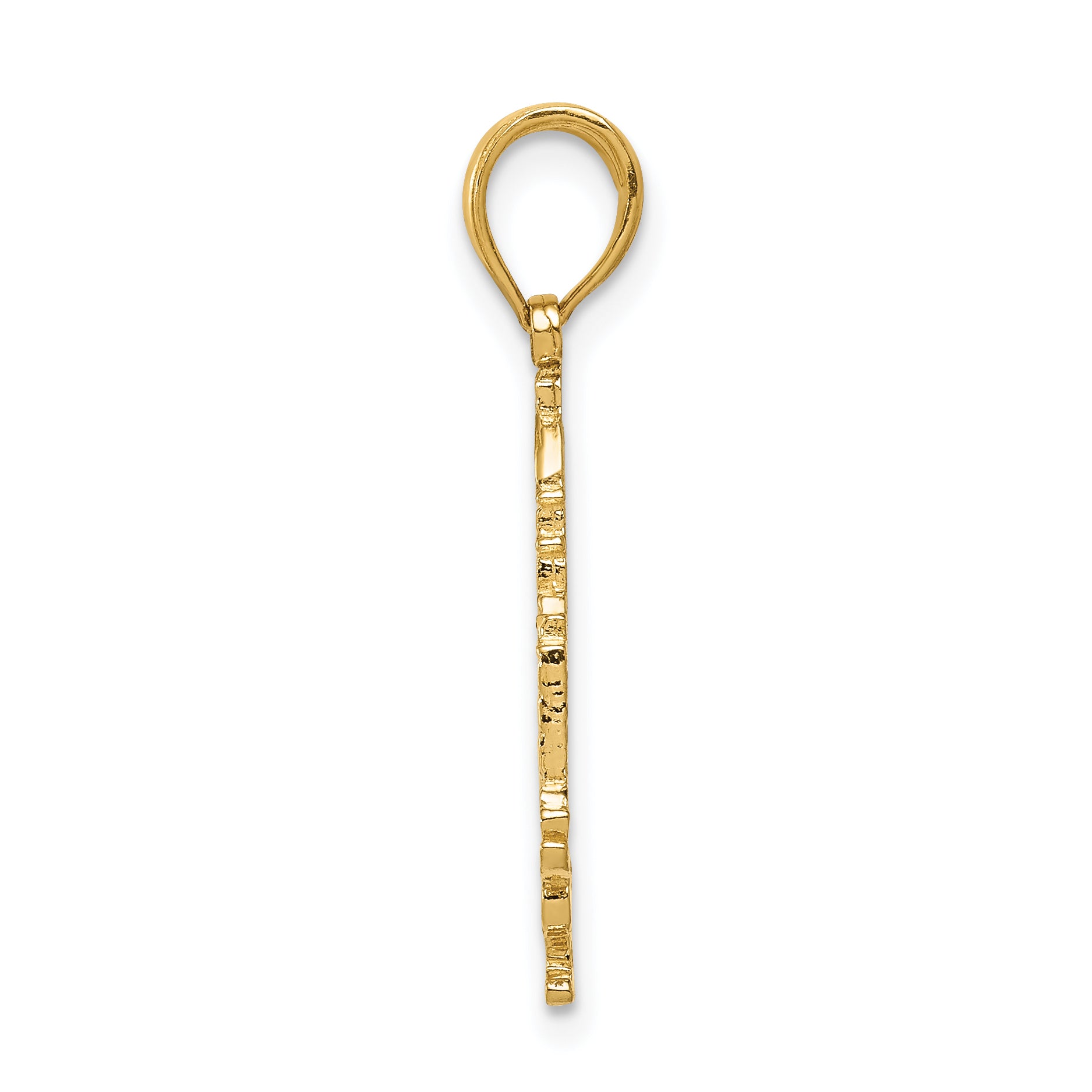 14K Gold Washington D.C. Capitol Building Charm Pendant Polished Textured Icon Secondary image
