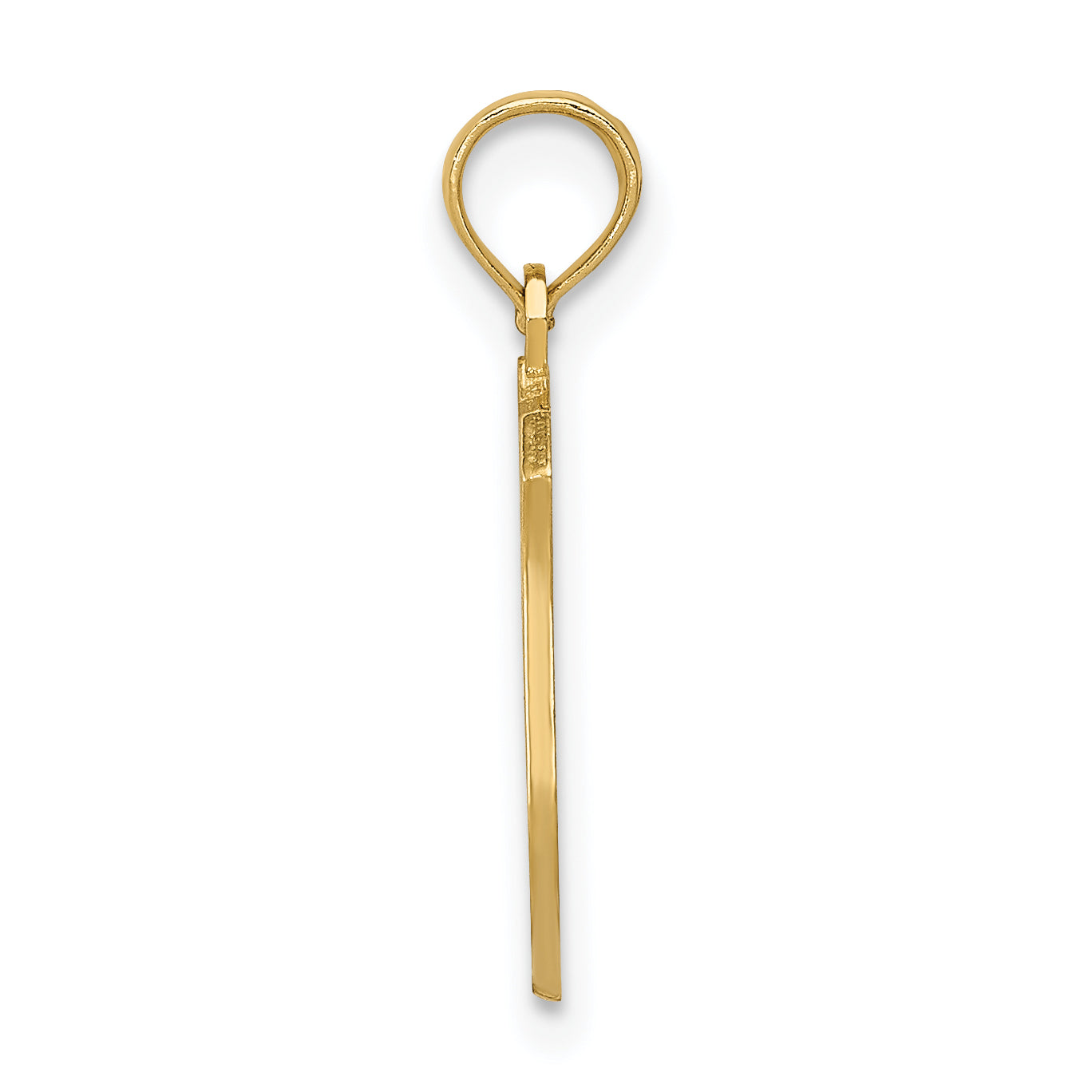 14K Gold Police Badge Pendant with Polished Finish, Engravable Secondary image