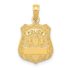 14k POLICE Badge Pendant
