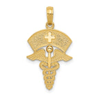 14k Caduceus w/Nurses Cap Pendant