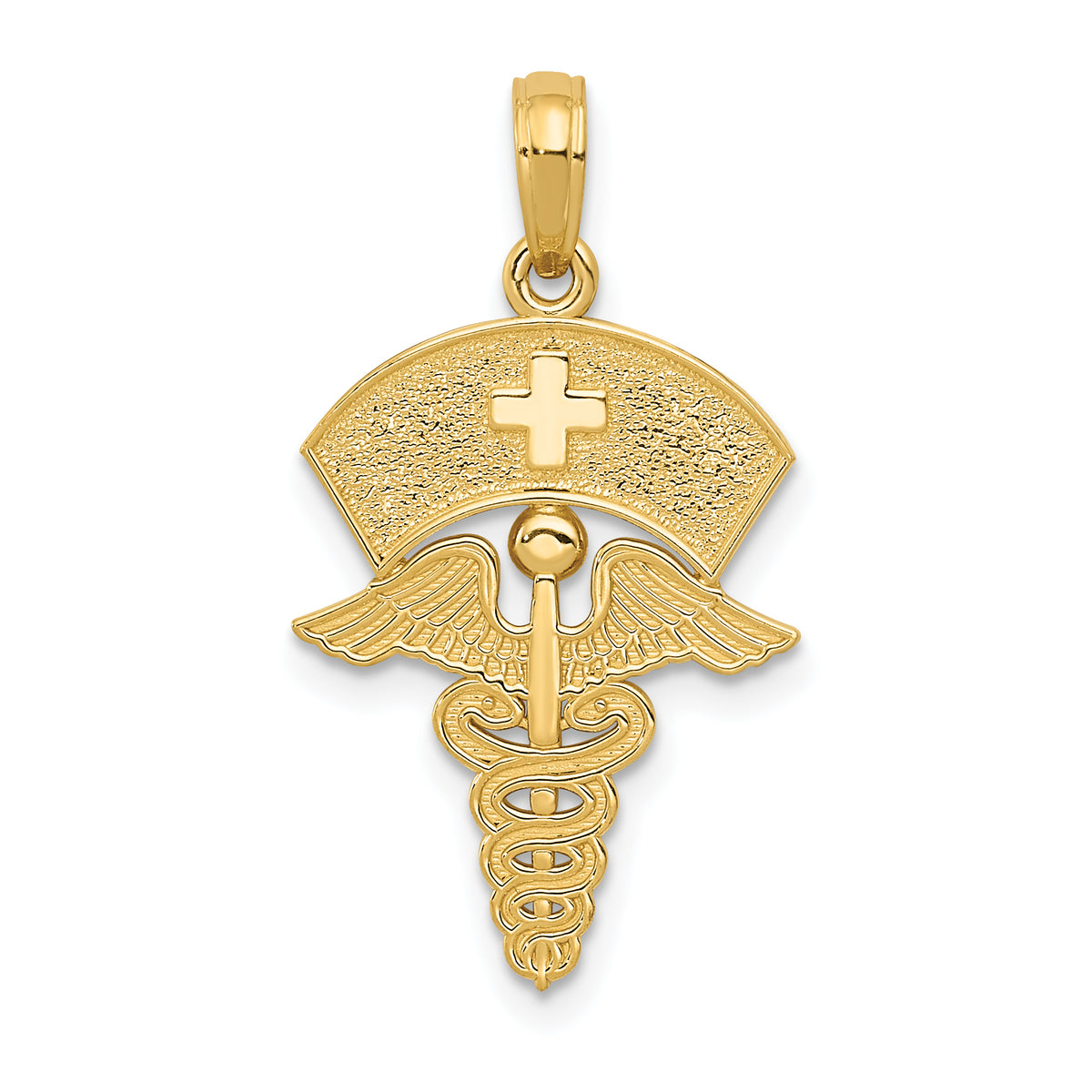 14k Caduceus w/Nurses Cap Pendant