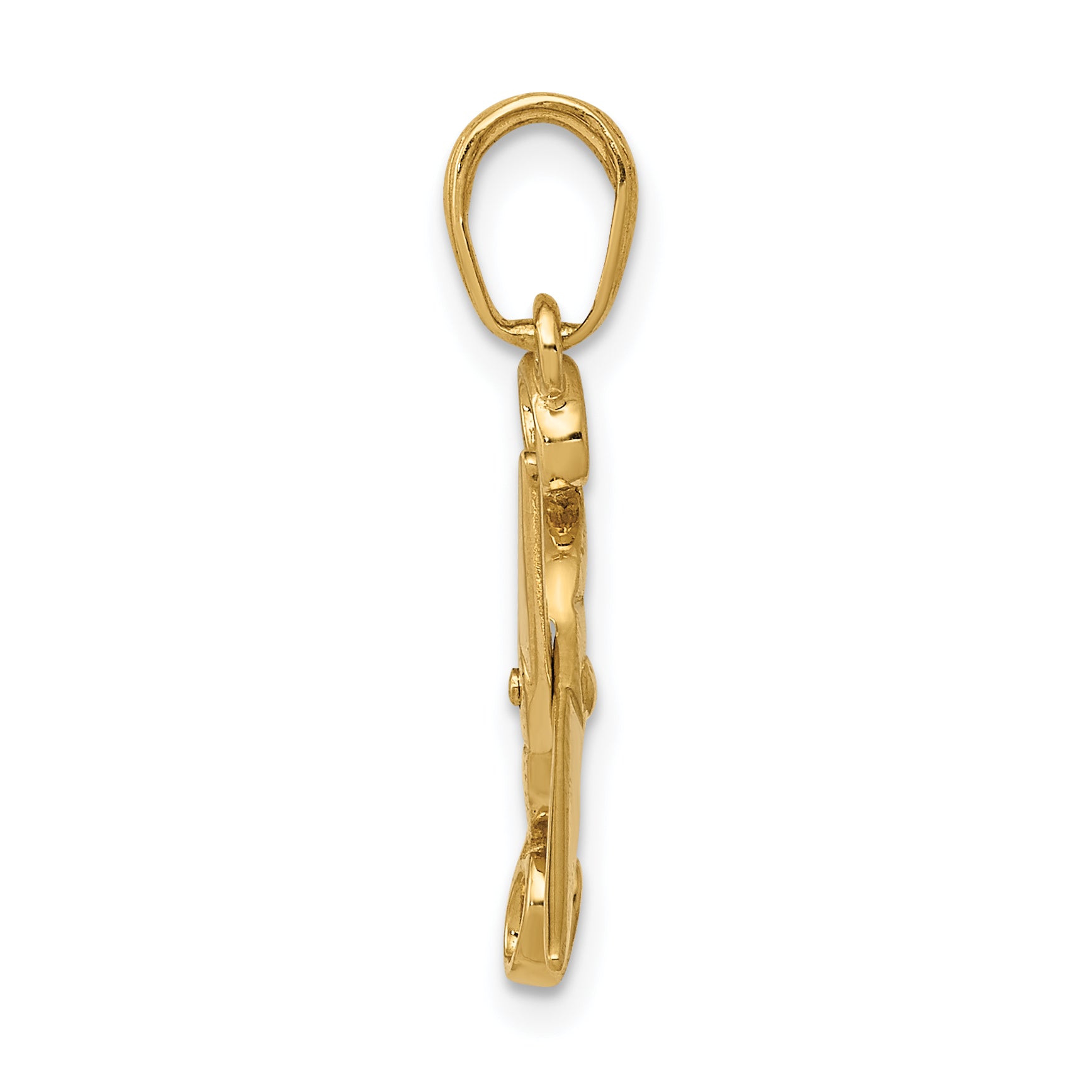 14K Gold 3D Moveable Scissors Pendant with Polished Finish Sophia Jewelers