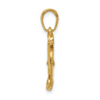 14K Gold 3D Moveable Scissors Pendant with Polished Finish Sophia Jewelers