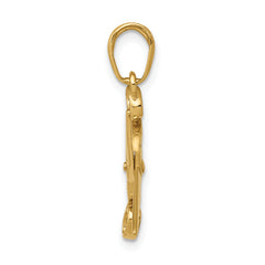 14k 3-D Moveable Scissors Pendant