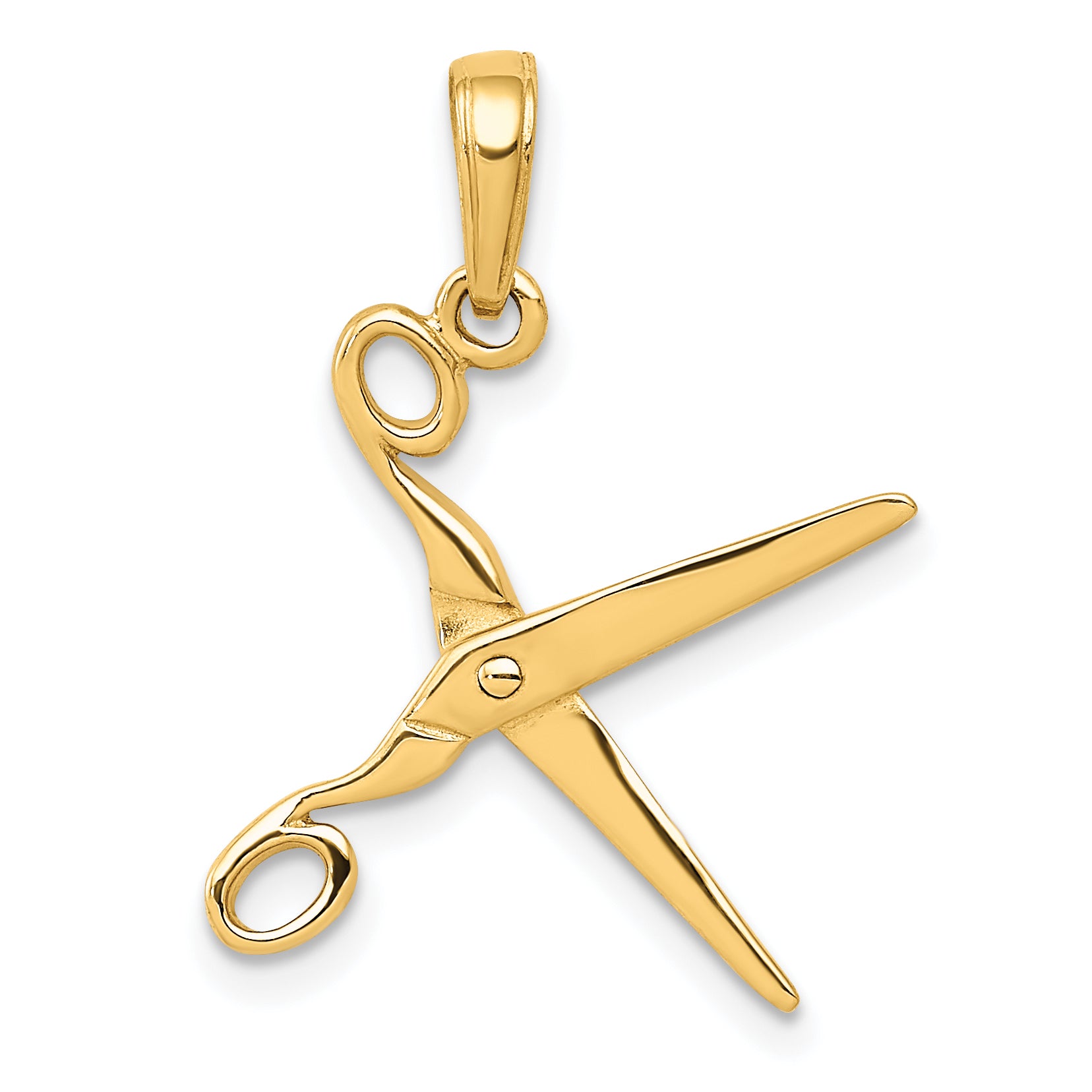 14k 3-D Moveable Scissors Pendant