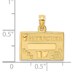 14k #1 TEACHER Charm