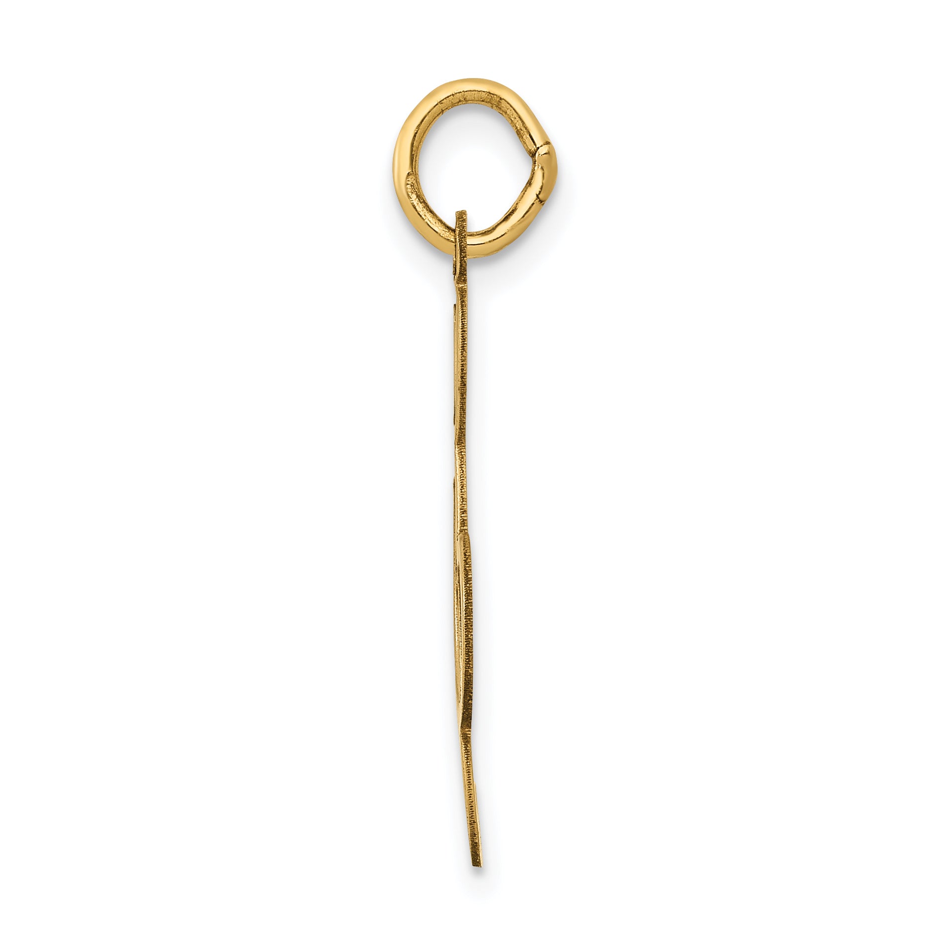 14K Gold Polished Treble Clef Charm Elegant Flat Back Design by Sophia Jewelers Secondary image