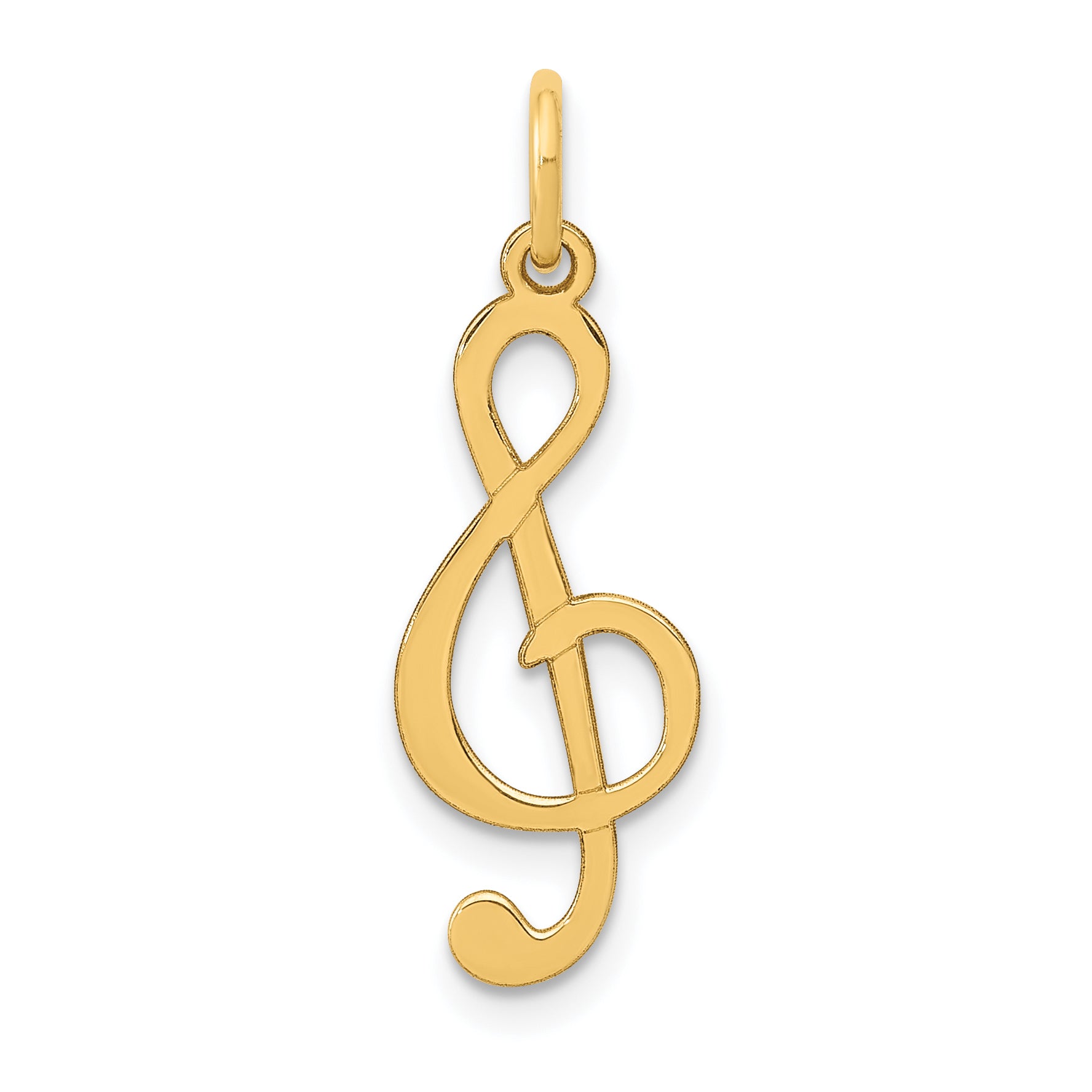 14k Polished Treble Clef Charm Main image