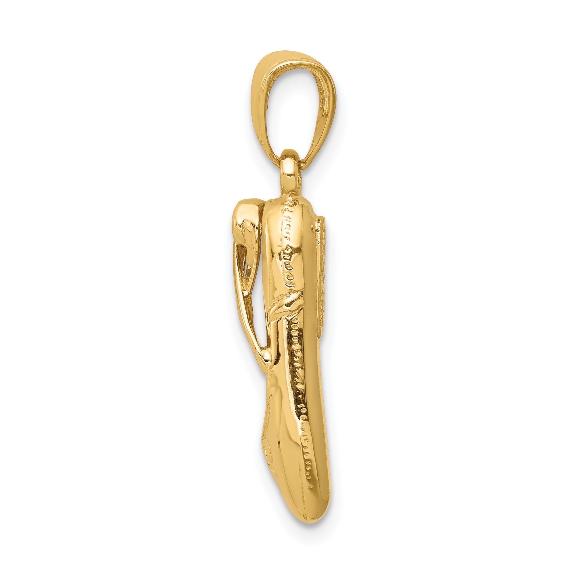 14k 3-D Ballet Slipper Pendant Secondary image