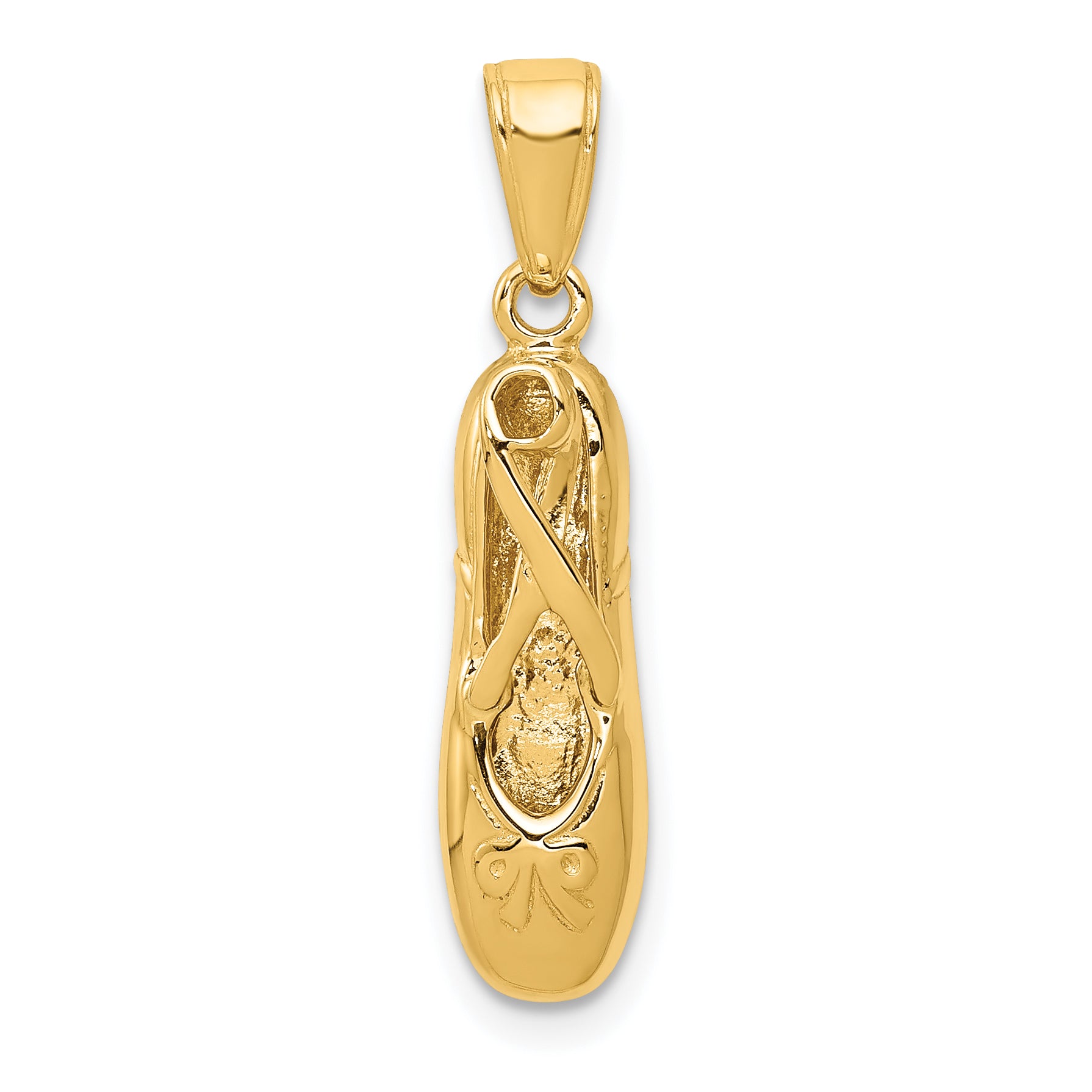14k 3-D Ballet Slipper Pendant Main image