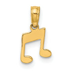 14k Double Notes Charm