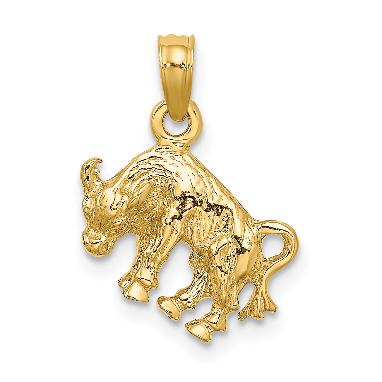 14k 3-D Taurus Zodiac Charm Main image